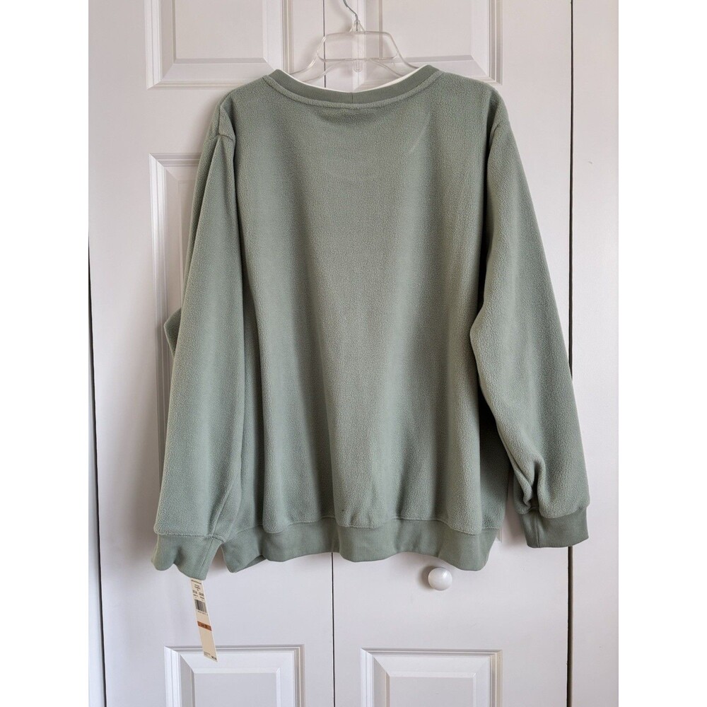 ALFRED DUNNER PLUS SIZE 3X GREEN SWEATER PULLOVER CREW NECK FLEECE LONG SLEEVE - Picture 5 of 7